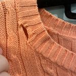 Duck head  Sunset Orange Cable Knit Sweater Photo 4