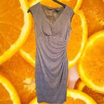 Ralph Lauren Lauren  Brown V Neck Cinched Side‎ Dress Size 10 Photo 3