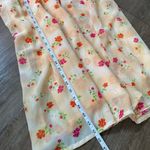 Midi floral dress ~ peach pinks ~ short sleeved ~ women’s size M/L Size L Photo 12