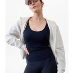 Athleta  L Signature Rib Thin Strap Tank Navy Blue Large Photo 0