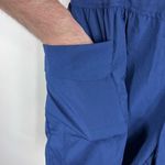 High Waist Nylon Front Pocket Mom Shorts Blue Size XL Photo 1