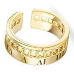Fashion Roman numeral Opening Ring 7 stainless Photo 0