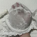 Wacoal 34DD Embrace Lace White Flower Floral Bra Underwire Unlined 65191 Photo 10