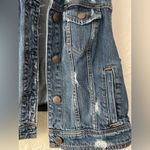 American Eagle  WOMEN BLUE BUTTON UP DENIM JEAN VEST HIPPIE BOGO FESTIVAL; XL Photo 2