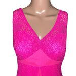 ASOS Womens Maxi Dress Sleeveless Lace and Chiffon Vibrant Bright Pink Size 2 Photo 3