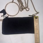 ZARA  Black Leather Minimalist Old Money Gold Chain Clutch Crossbody Wristlet New Photo 4