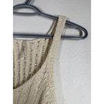 Free People Beige Knit Cropped Tank Top Sz S Boho V Neck Cottagecore Beachy Photo 1