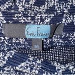 Anthropologie x Eva Franco Mock Neck Top,Short Sleeve Button Detail, Made in USA Blue Size M Photo 4