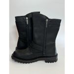 Harley davidson Motorcycle BOOTS womens black leather 6 zip pull slip ankle 8" Photo 10