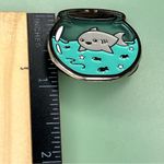 Hot Topic Cute Shark Fish Bowl Enamel Pin Photo 4