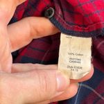 Madewell  Plaid Shirt Button Down Long Sleeve Red Blue‎ Womens Size M Lightweight Photo 3