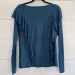 Frye Blue Orient Ruffle Longsleeve Top Photo 5