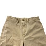 Gap  High Rise Wide Leg Crop Chino Pant Stretch Natural Khaki Minimalist size 8 Photo 3