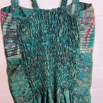 Elegant Teal and Purple Mini Dress Made In India Swami Gear Size L/XL Boho Green Size L Photo 10