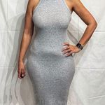 Treasure & Bond  Gray Cut In Rib Midi Tank Dress Sz M Photo 0