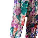 Vintage 80s A.J. Bari Silk Sequin Floral Dress Set Bold Cocktail Party Glam 2 Purple Photo 10