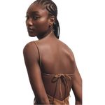 Anthropologie NWT Maeve Drop Waist Open Back Brown Mini Dress Boho Chic Size XS Photo 1