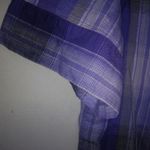 Apt. 9  1X Purple Plaid Cotton Button Down Top Plus Photo 2