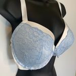 Frederick's of Hollywood  Baby Blue and Cream Lace Bra Photo 3