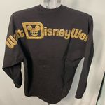 Disney spirit jersey Black Long Sleeve Shirt with‎ Gold Logo SMALL Photo 4