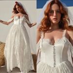 For Love & Lemons  White Lace Wedding Dress Photo 1