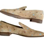 Rag and Bone Amber Embroidered Suede Rounded Point Slip On Loafer Flat Tan 38 US 8 Photo 3