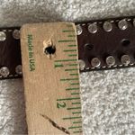Vintage 90s Nocona Western Belt Studded Rhinestones Leather Women's‎ Medium Silver Photo 6