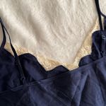 Navy Blue Lace Bow Slip Dress Size L Photo 4