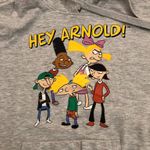 Nickelodeon  Hey Arnold Cartoons Gray Pullover Hoodie Sweatshirt Womens Size S Photo 1