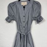 Gal Meets Glam  Blue Micro Plaid Midi Dress Womens 00 Belted Trad Wife Classic Photo 3