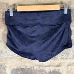 Athleta  Navy Blue Black Snake Print Athletic Shorts Women's XS Ruching Spandex Photo 1
