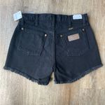 Wrangler  x Free People Black High-Rise Shorts NWT | Size 27 Fringe Hem Photo 1