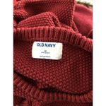 Old Navy  XS Tunic Length Knit Sweater Burgundy Red Round Neck Long Sleeve Photo 6