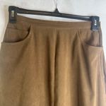 David Brooks Brown Vintage Maxi Faux Suede Aline Skirt Size 8 Neutral Minimalist Photo 2