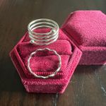 Women’s Stainless Steel Silver Stackable Rings 2 Pack Set Size 7 Photo 0