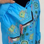 Misslook Womens Bell Sleeve Boho Tassel Ruffle Fringe Hem‎ Dress Blue XL NWOT Photo 4