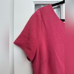 Boden Dark Dusty Rose Ribbed Midi Dress Short Sleeve Scoop Neck Size 14 R US Pink Photo 3