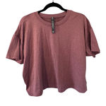 Vuori  Women's Energy Medium Oversized Cropped T Shirt Dusty Rose Heathered Photo 0