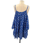 Tularosa  Hattie Dress‎ Blue Polka Dot Off the Shoulder Mini Size Small Photo 9