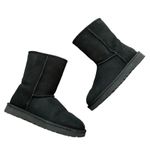 UGG Classic Short II Black Suede Shearling Boots Size 7 Photo 1