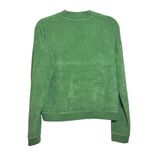 KULE Green Terry Bay Cloth Button Front Cropped Cardigan Sweater Women's Size L Size L Photo 1