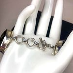 Ross Simons Sterling Silver Oval Faceted Smoky Topaz Toggle Bracelet Photo 4