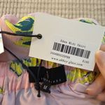 Abbey Glass Eden Midi Skirt Pink Tropical Tulip Jacquard Size M Photo 4