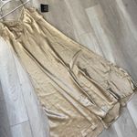 Newport News Satin Slip Dress NWT sequin bias cut maxi womens Tan size 14 vintage lingerie Photo 0