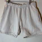 Madhappy  Lounge Shorts Cream Fleece Lined Elastic Waist Pocket Size Large Photo 0