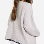 Boohoo  Contrast Stitch Oversized Jumper Knit Sweater Photo 1