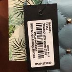 Badgley Mischka  Light Blue Quilted Gold Stud Crossbody Handbag NWT Photo 6