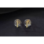 Boutique NEW Women's 14k Gold Plated‎ Dainty Gold Staple Bar Stud Earrings, 3.9mm Photo 2