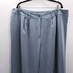 Blue Wide Leg Boho Business Casual Formal Cocktail Dress Pants Plus 4XL Size 4X Photo 2