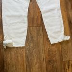 Guess  White Denim Jeans Bow Hem Womens 34 Gold‎ Logo Stretch Photo 2